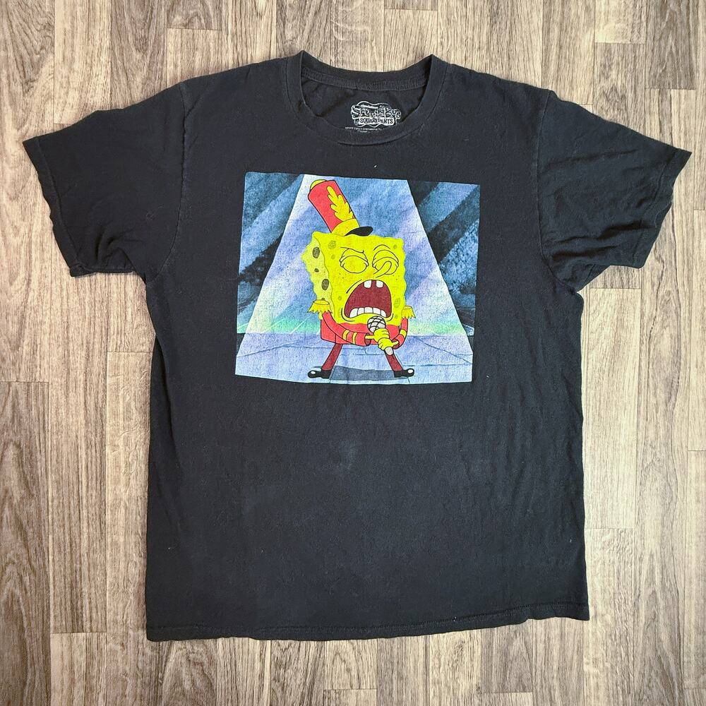 SpongeBob SquarePants Sweet Victory Band Tee Black L Viacom 2019 Nickelodeon